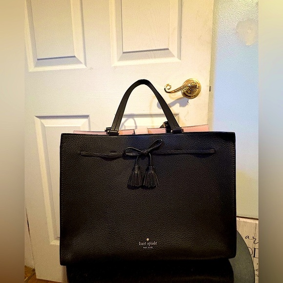 Kate Spade Large Black Tote with Tassels - Picture 1 of 7